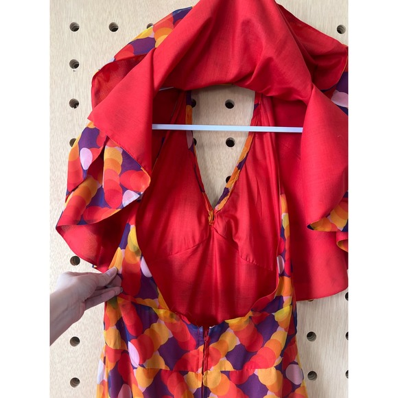 Psychedelic cape dot dress - Picture 4 of 9